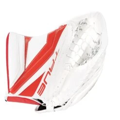 TRUE L12.2 Senior Goalie Catcher - Stock -TrueForce Hockey Sales true catchers true l12 2 senior goalie catcher stock white red regular 29367395418178