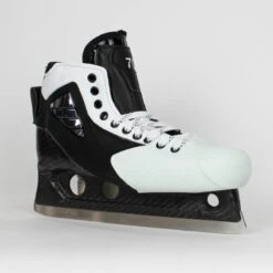 TRUE Senior One Piece Goalie Skates - Pro Stock - White Side/Toe - "70/71" - Size 10 -TrueForce Hockey Sales true goalie skates true senior one piece goalie skates pro stock white side toe 70 71 size 10 10 15186428854338