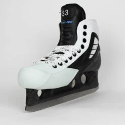 TRUE Senior One Piece Goalie Skates - Pro Stock - White Side/Toe - Size 7 -TrueForce Hockey Sales true goalie skates true senior one piece goalie skates pro stock white side toe size 7 7 15186415484994