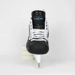 TRUE Senior Two Piece Goalie Skates - Pro Stock - White Side - Size 7 -TrueForce Hockey Sales true goalie skates true senior two piece goalie skates pro stock white side size 7 7 15186435276866