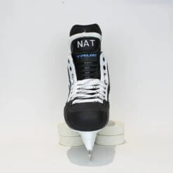 TRUE Player Junior Hockey Skates - Pro Stock - VH Holder - White Side - "NAT" - Size 5 -TrueForce Hockey Sales true hockey skates true player junior hockey skates pro stock vh holder white side nat size 5 5 r standard 15186595643458