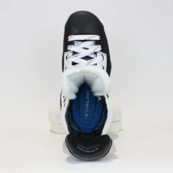 TRUE Player Junior Hockey Skates - Pro Stock - VH Holder - White Side - "NAT" - Size 5 -TrueForce Hockey Sales true hockey skates true player junior hockey skates pro stock vh holder white side nat size 5 5 r standard 15186595807298